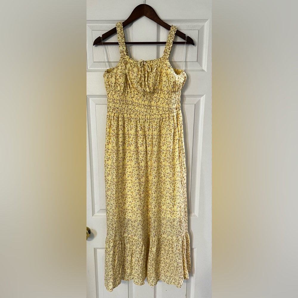 Celebrity Pink Yellow Floral Dress